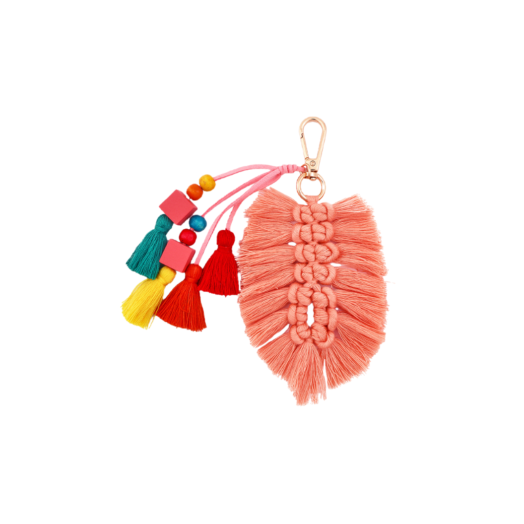 Front view of the Bohemian Tassel Clip | Keychain & Purse Charm