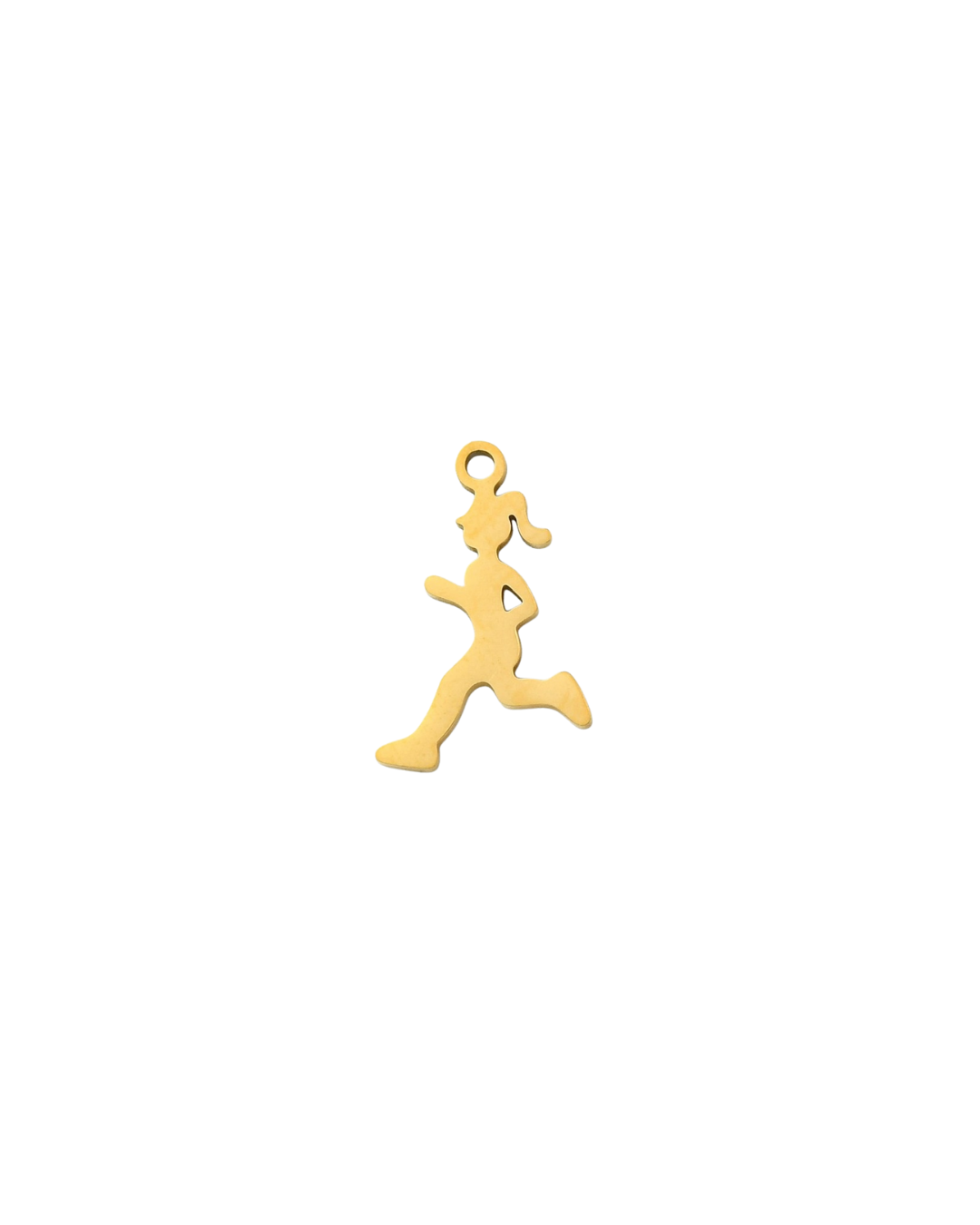 Gold Running Girl Charm