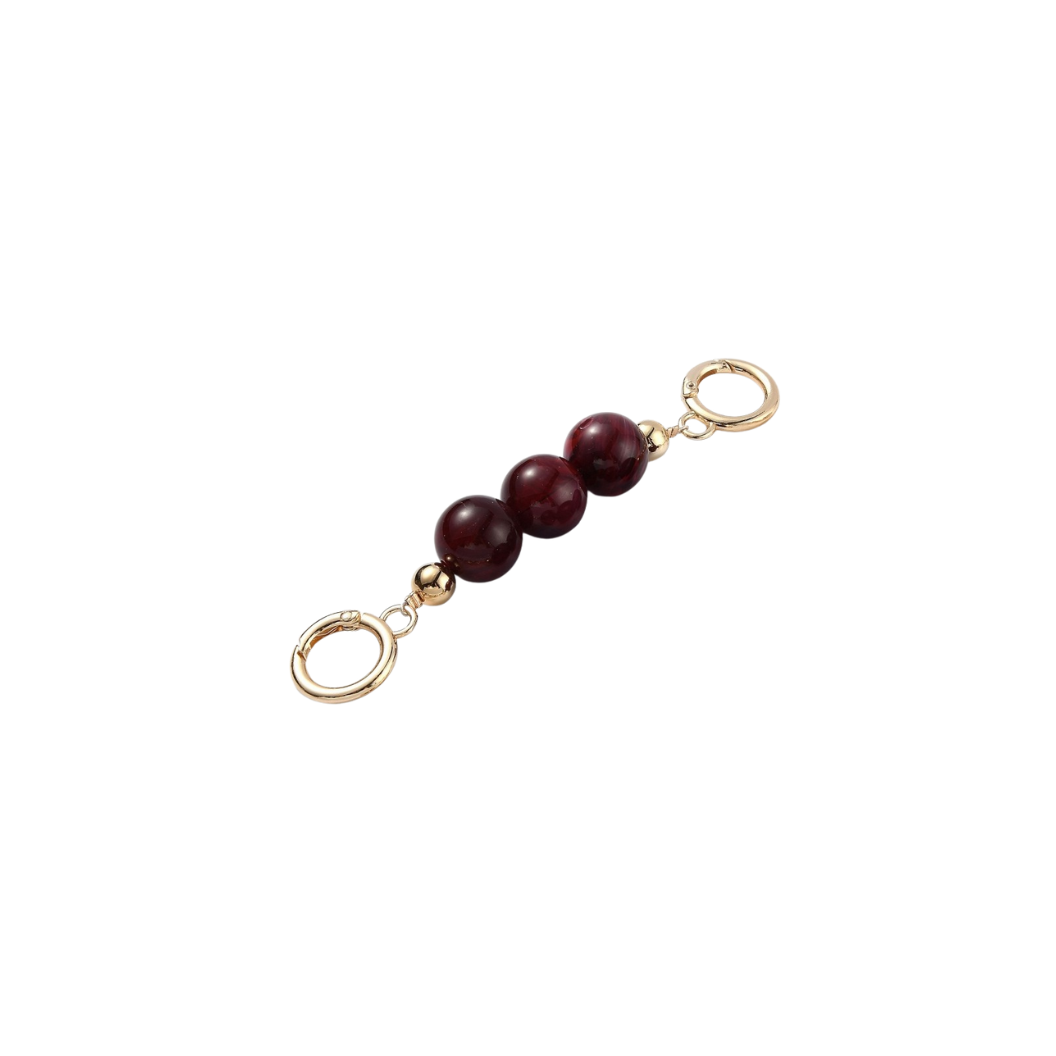 Gold Merlot Camille Pearl Bag Extender | Keychain & Purse Charm