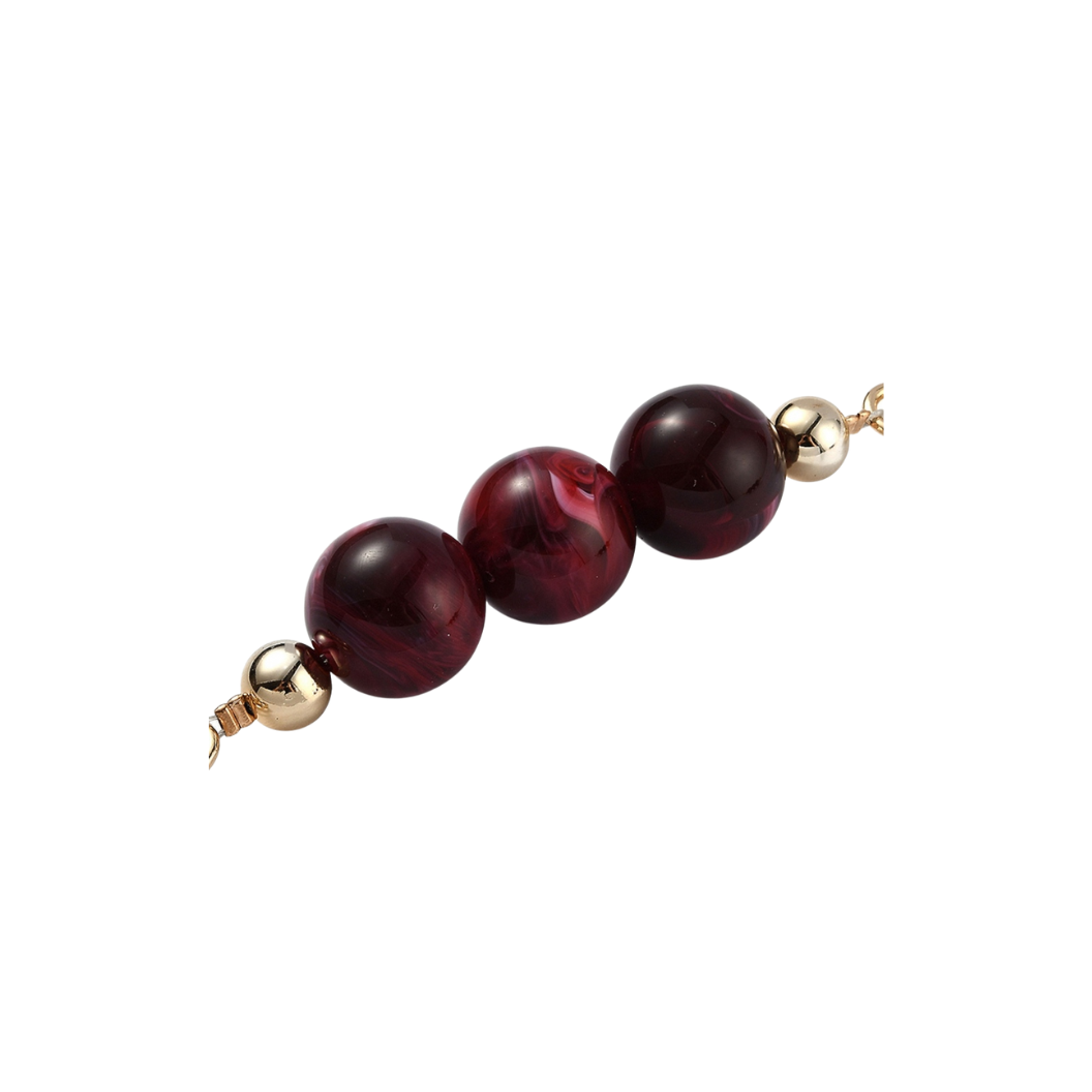 Gold Merlot Camille Pearl Bag Extender | Keychain & Purse Charm