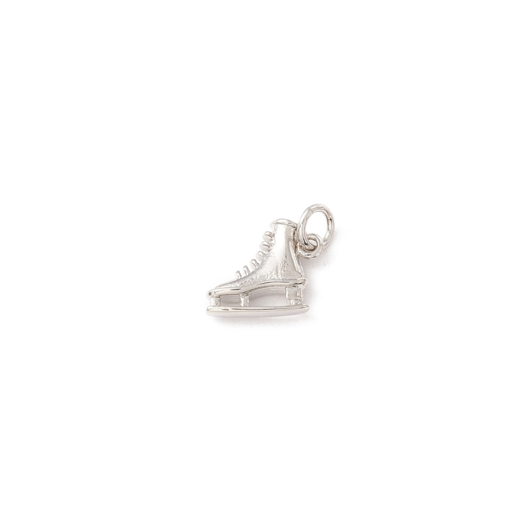 Front View of the Silver Ice Skate Charm
