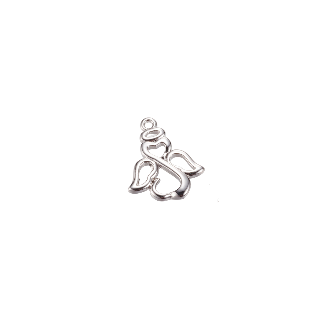 Front View of the Silver Angel Charm