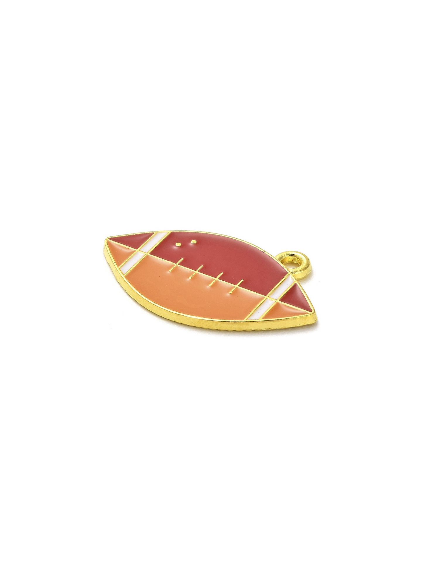 Gold Rugby Charm - side view