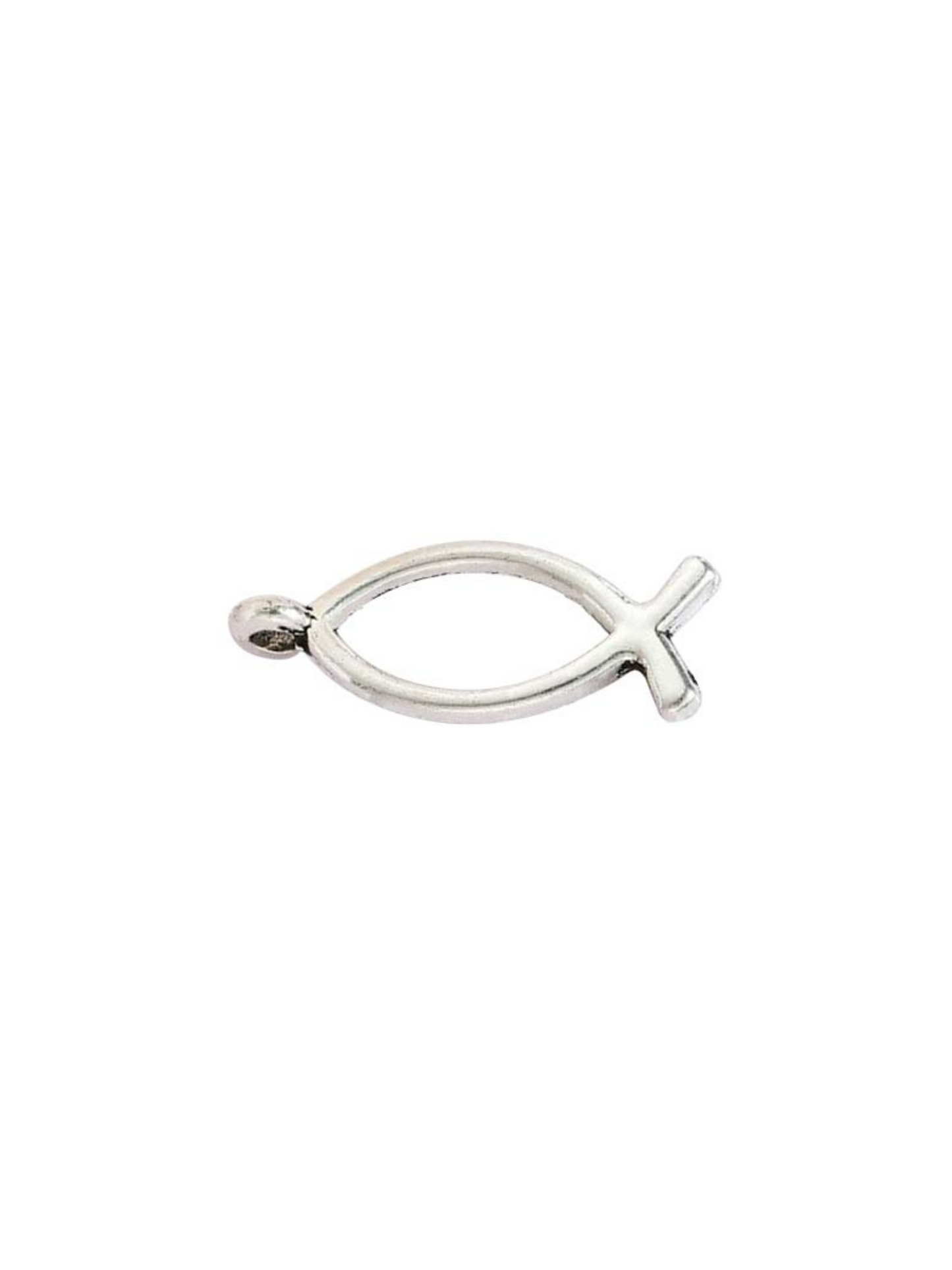 Front of the Silver Christian Fish Charm