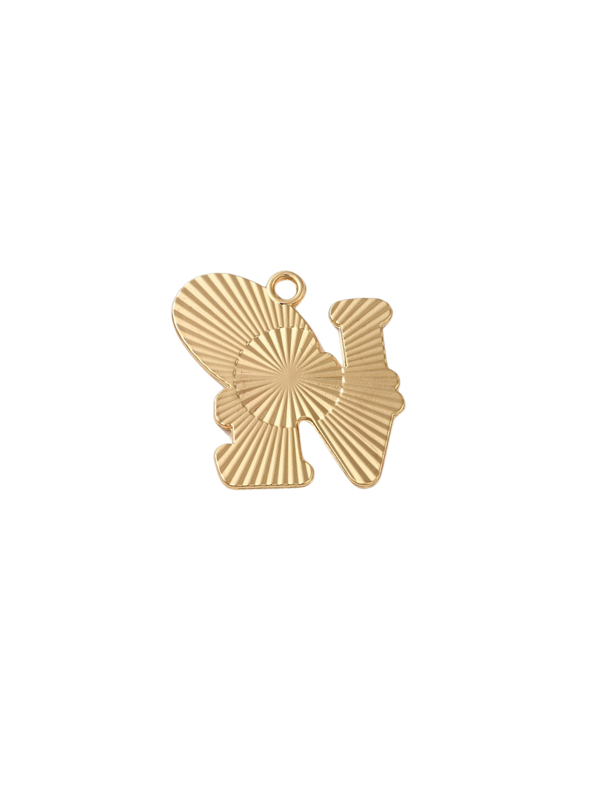 Gold "LOVE" Football Charm - back view