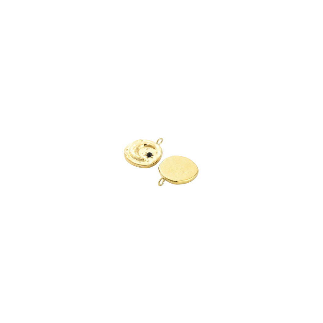 Front & Back View of the Gold Lunar Eclipse Charm