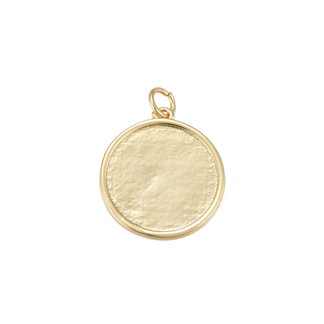 Back view of the Gold Liberty Coin Charm