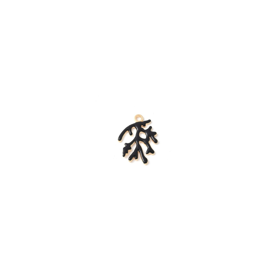 Front View of the Gold Coral Vibes Charm | Assorted