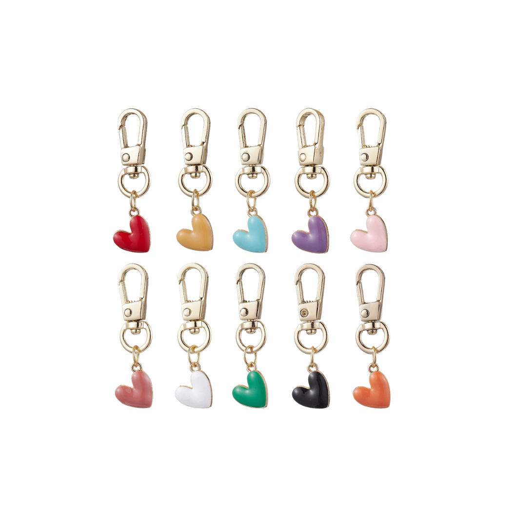 Gold Sweet Spin Heart Charm transparent