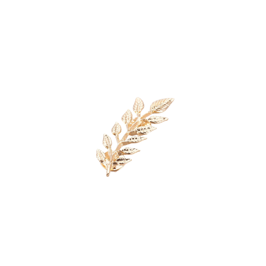 transparent Gold Botanical Bloom Pin
