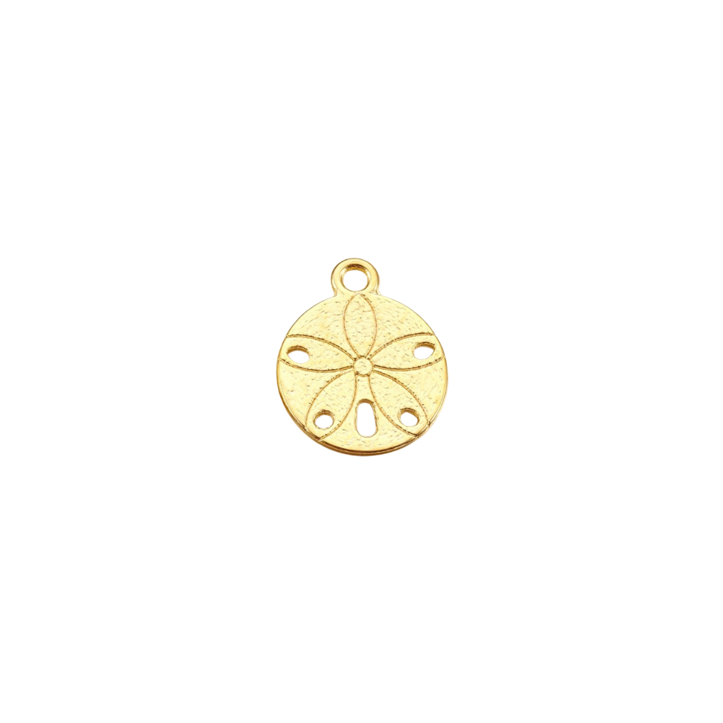 Back View of the Gold Sand Dollar Charm