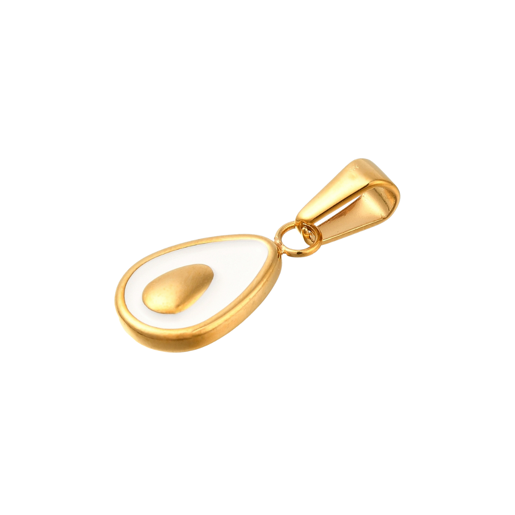 Side View of the Gold Avocado Charm