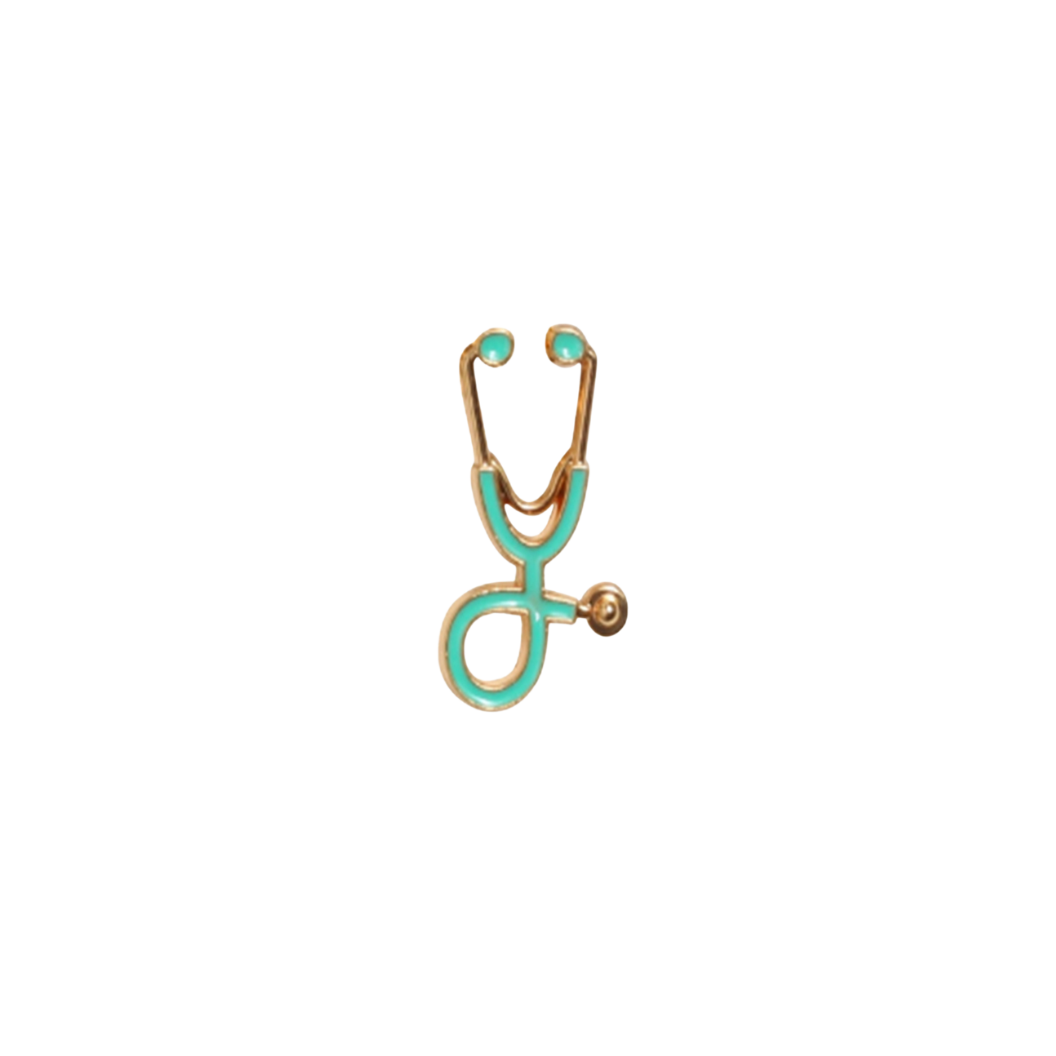 Transparent Gold Pulse Point Lapel Pin