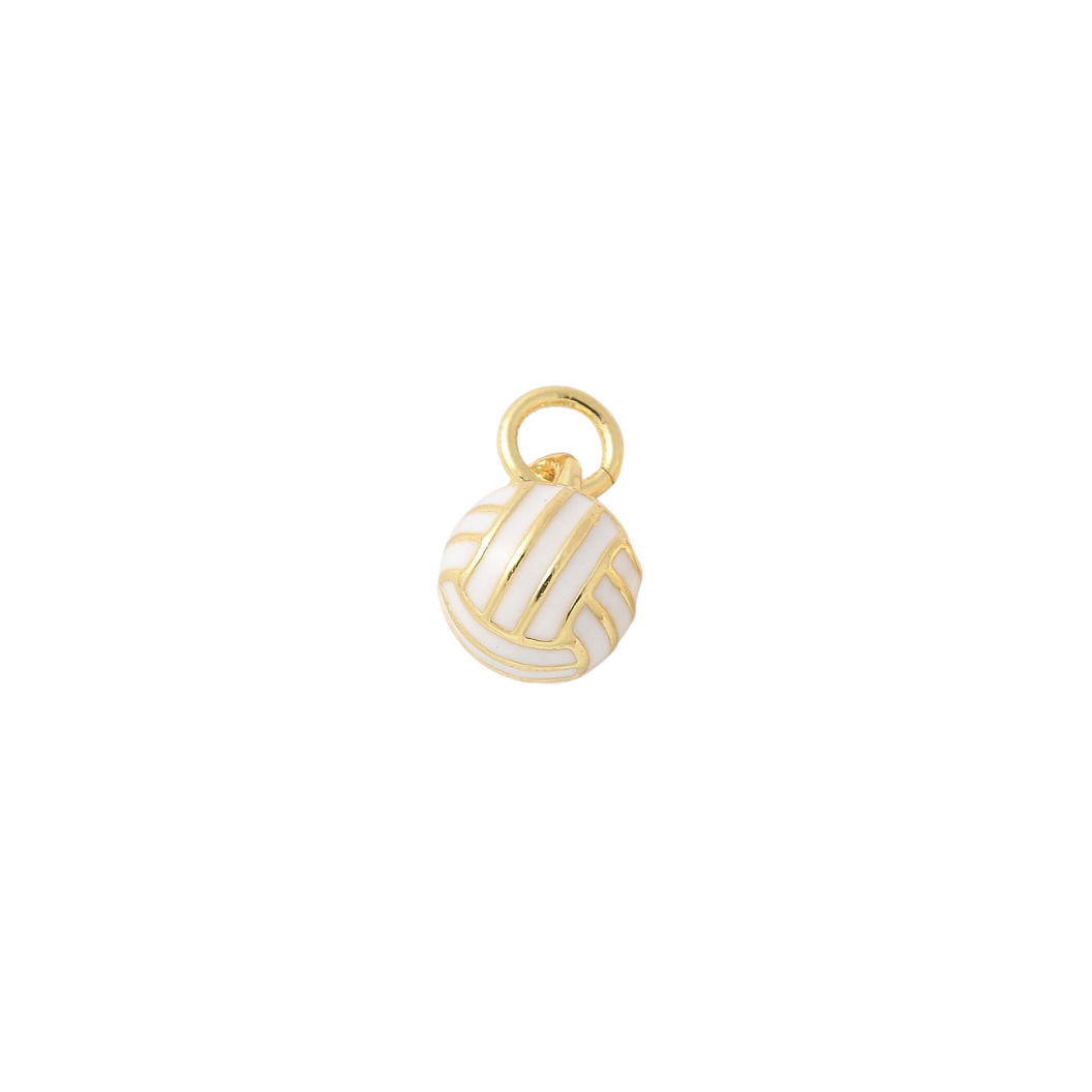 Front View of the Gold Spike Volleyball Charm