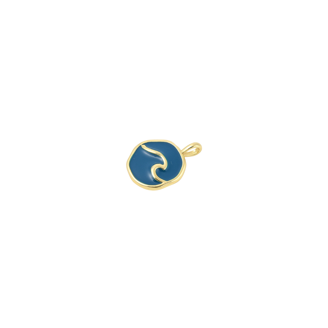 Side View of the Gold Wave Vibes Charm