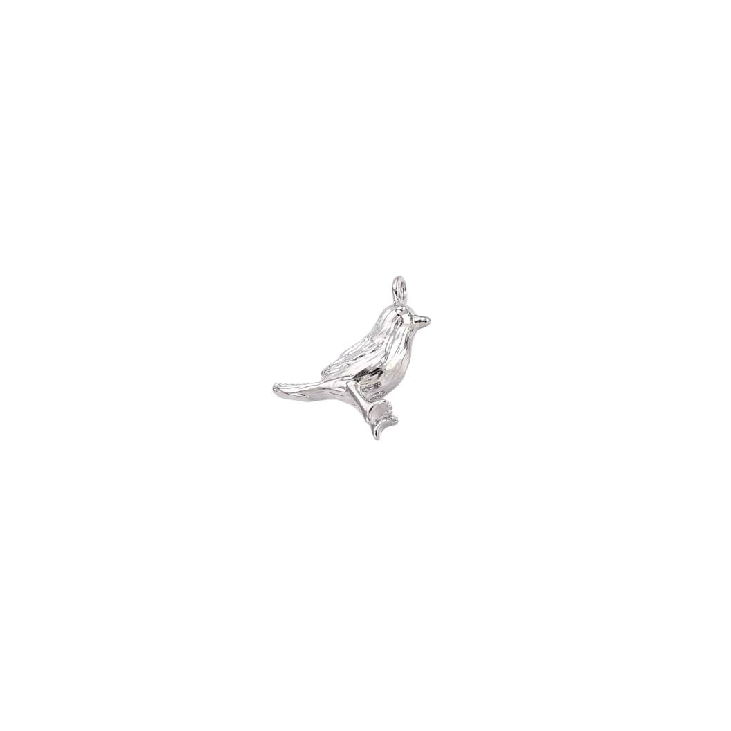 Silver Dainty Bird Charm
