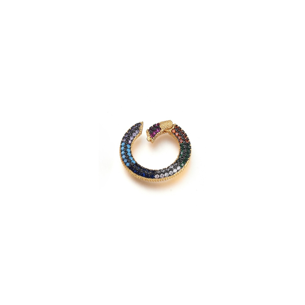 Side View of the Gold Jewel Round Carabiner
