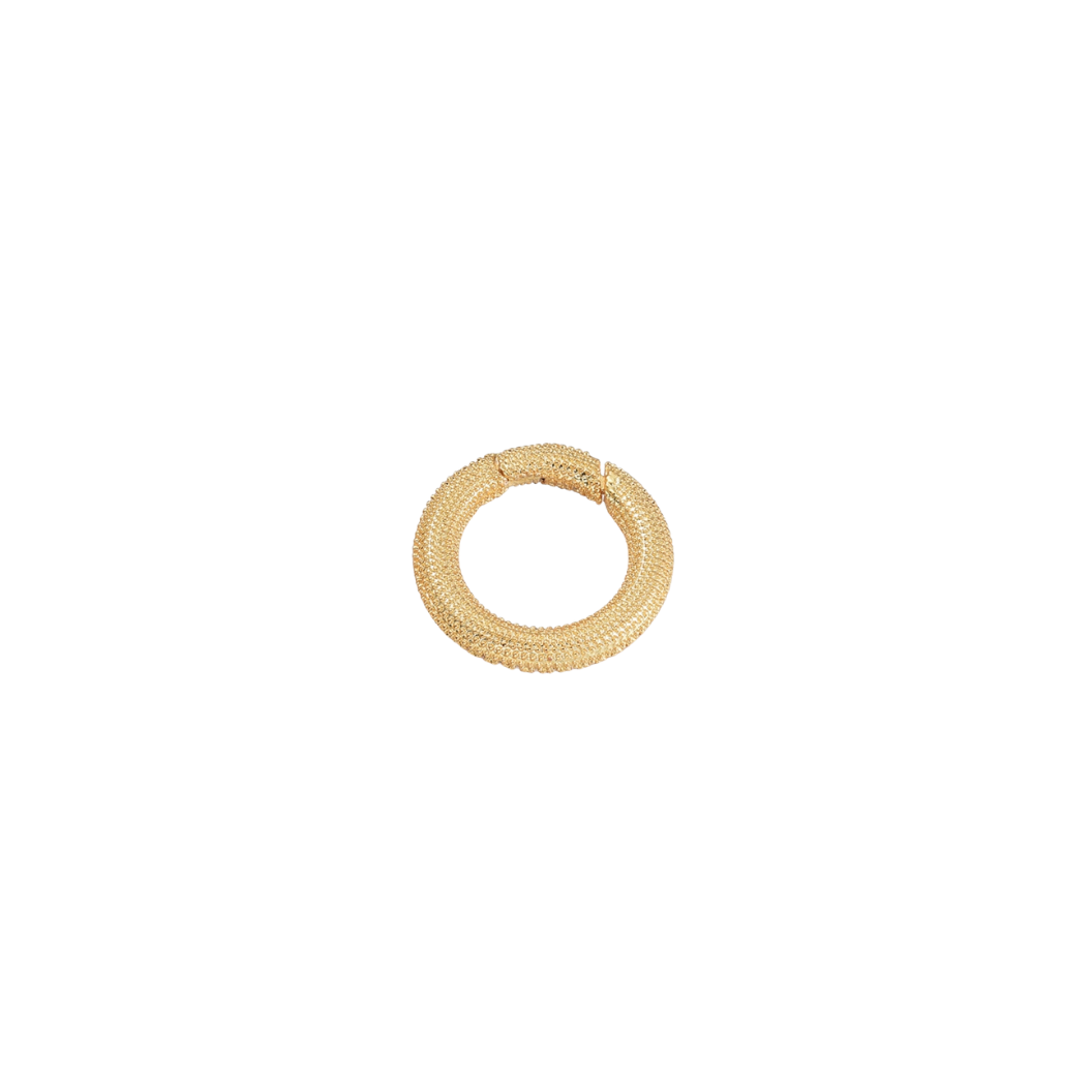 Back View of the Gold Clara Round Carabiner