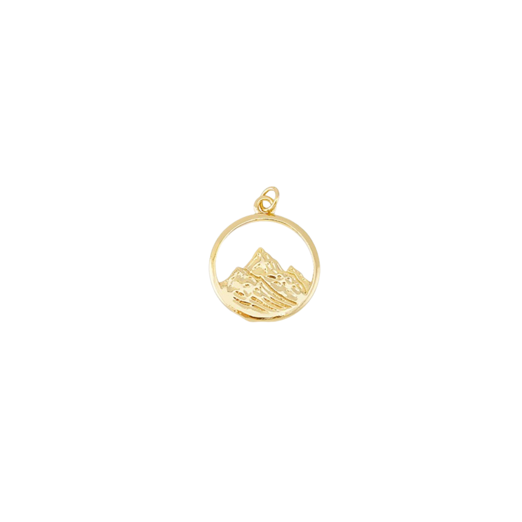 Gold Alpine Mountain Charm