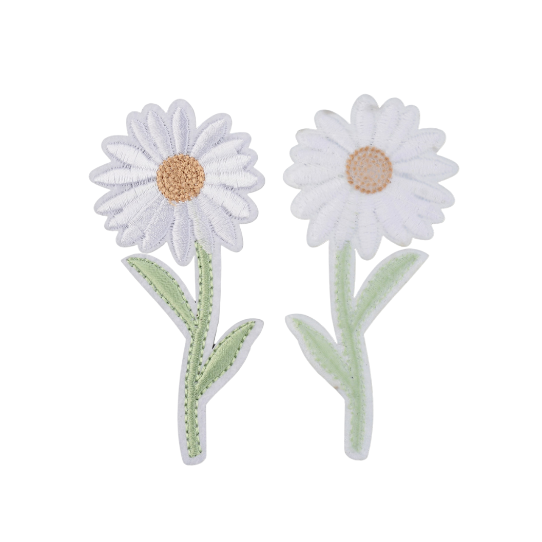 Front & Back View of the Daisy Flower Patch - White