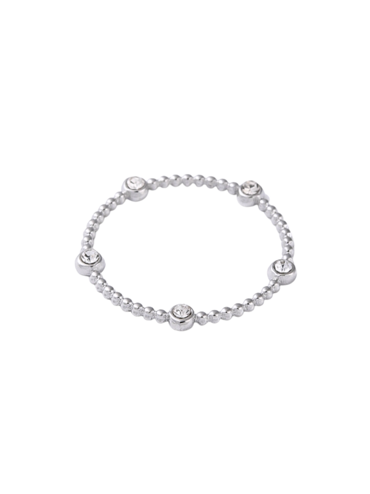 Side of the Silver Diamond Circle Charm