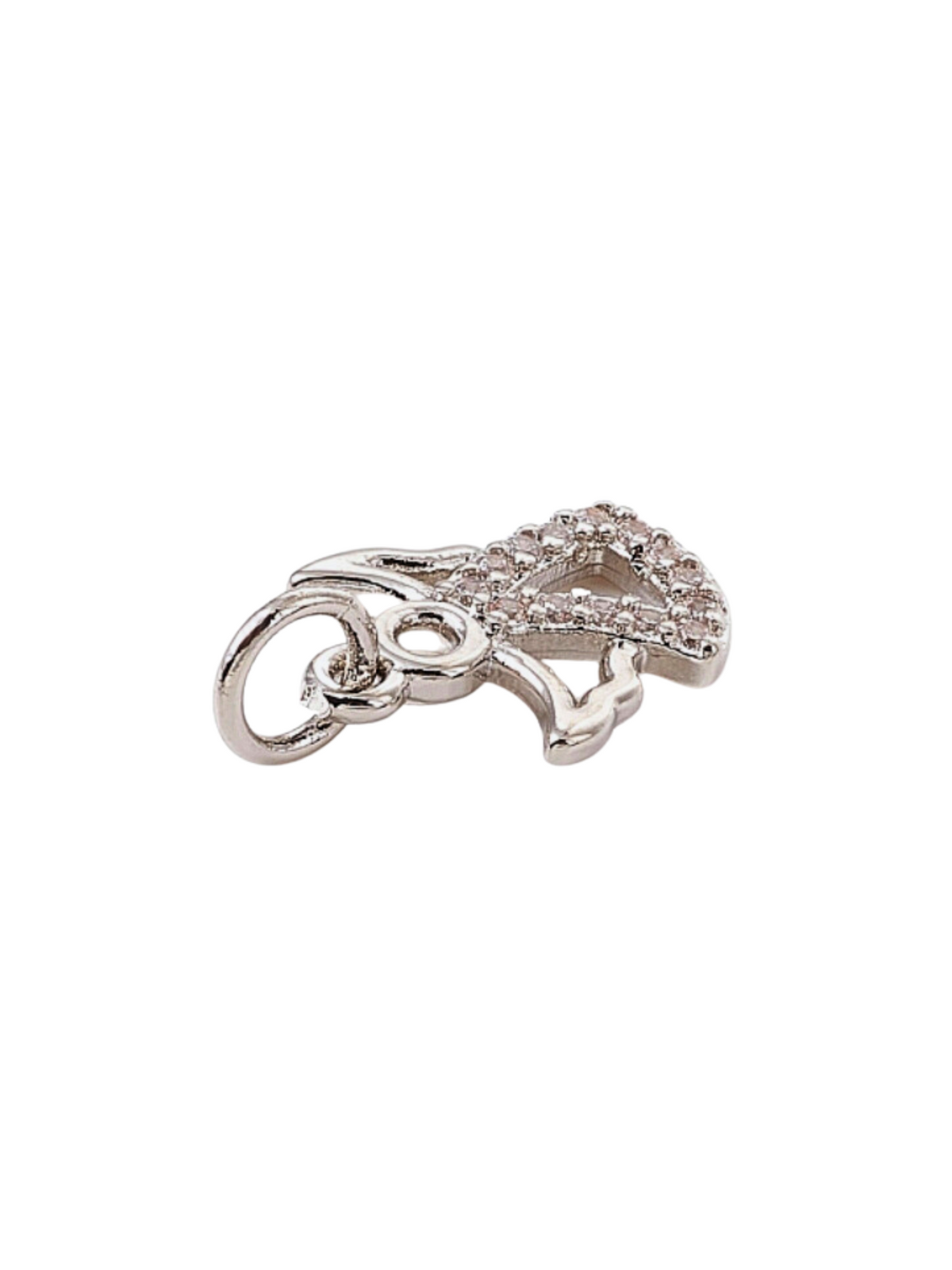 Side of the Silver Embellished Angel Charm