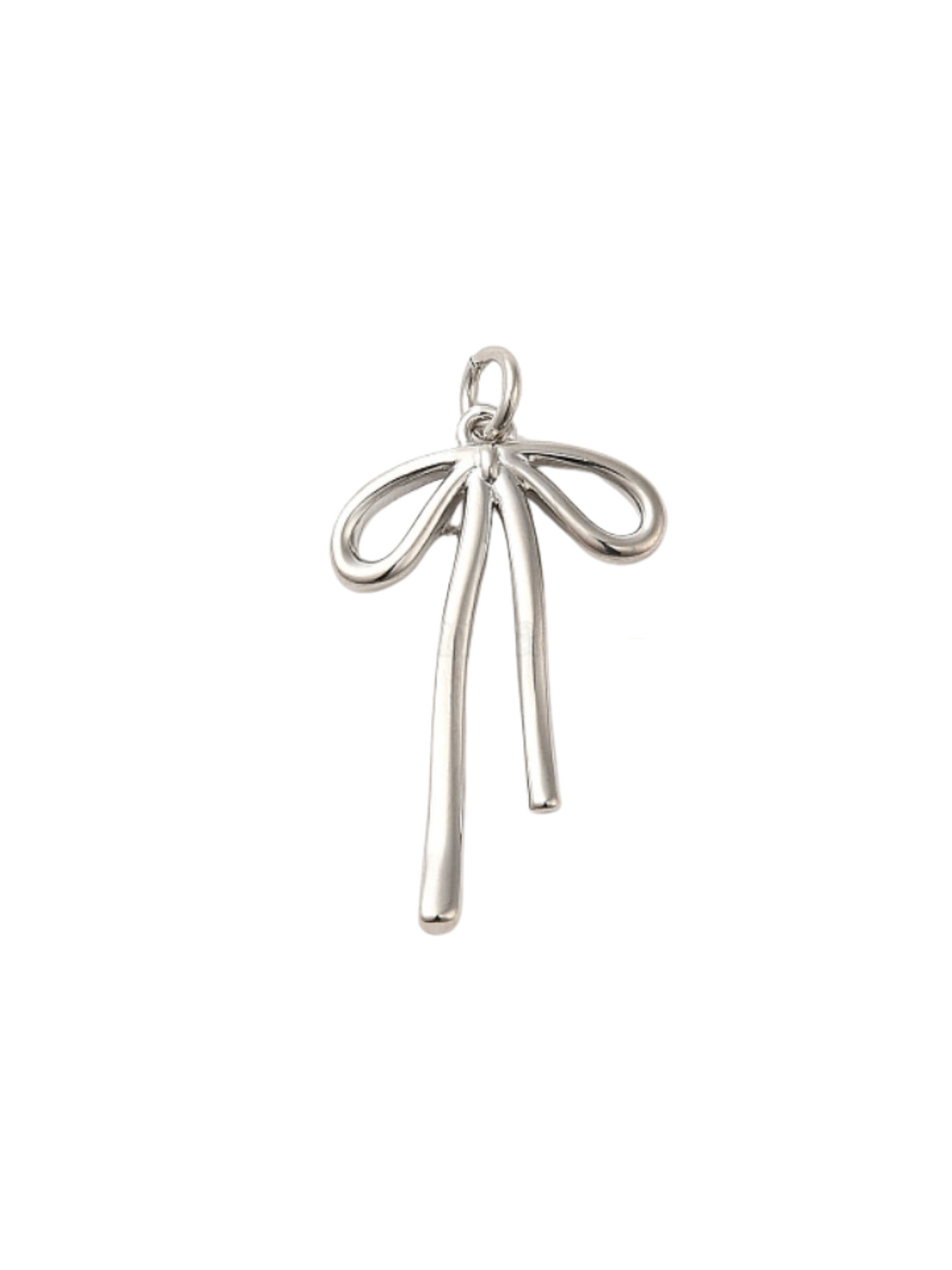Front of Silver Bow Charm