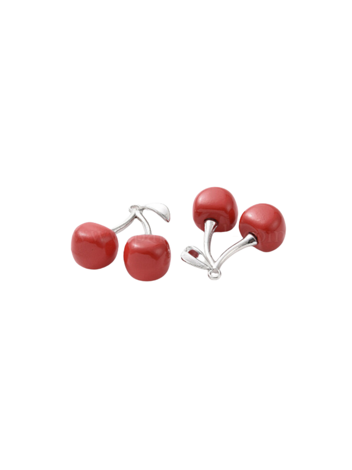 Side of the Silver Cherry Bomb Charm