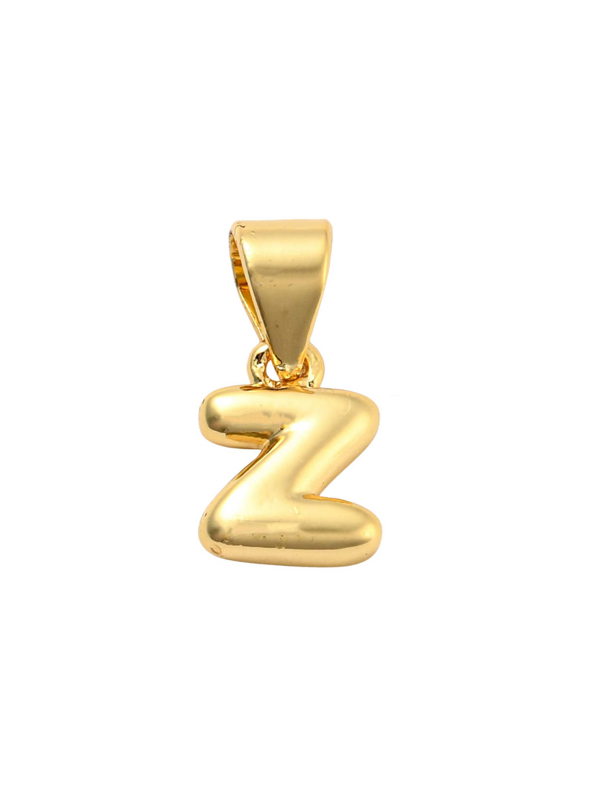Gold Mini Bubble Initial Letter | Alphabet Charm | Letter Z