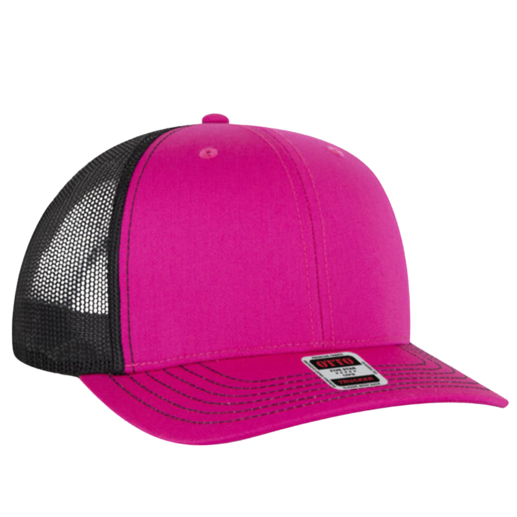 Hot Pink and Black Trucker Hat