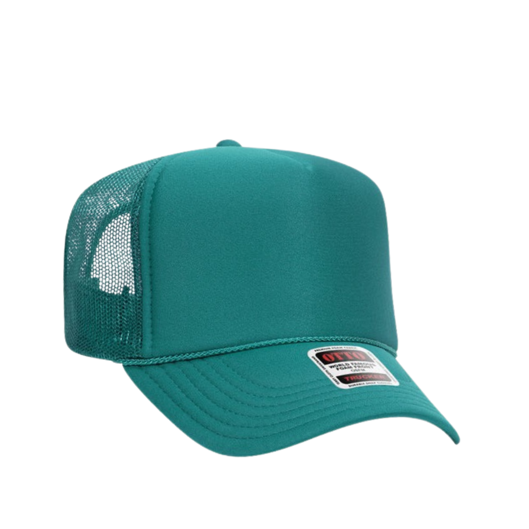 Front View of the Jade Trucker Hat