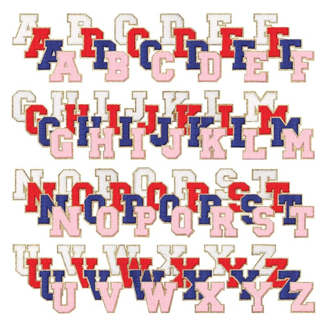 Front View Varsity Alphabet Patch Set | Assorted