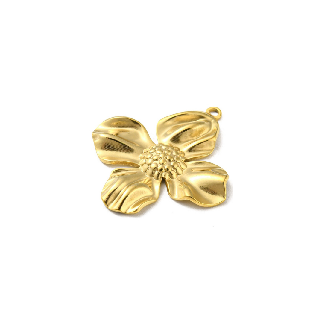Side view of the Gold Dogwood Charm