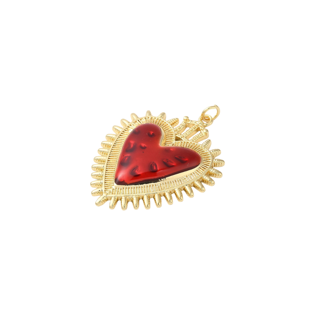 Side view of the Gold Bursting Heart