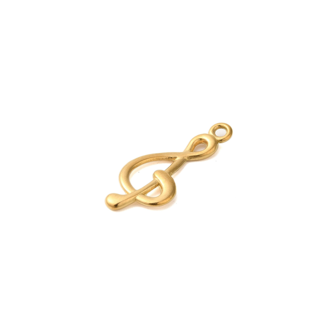 Side view of the Gold Simplistic Music Note