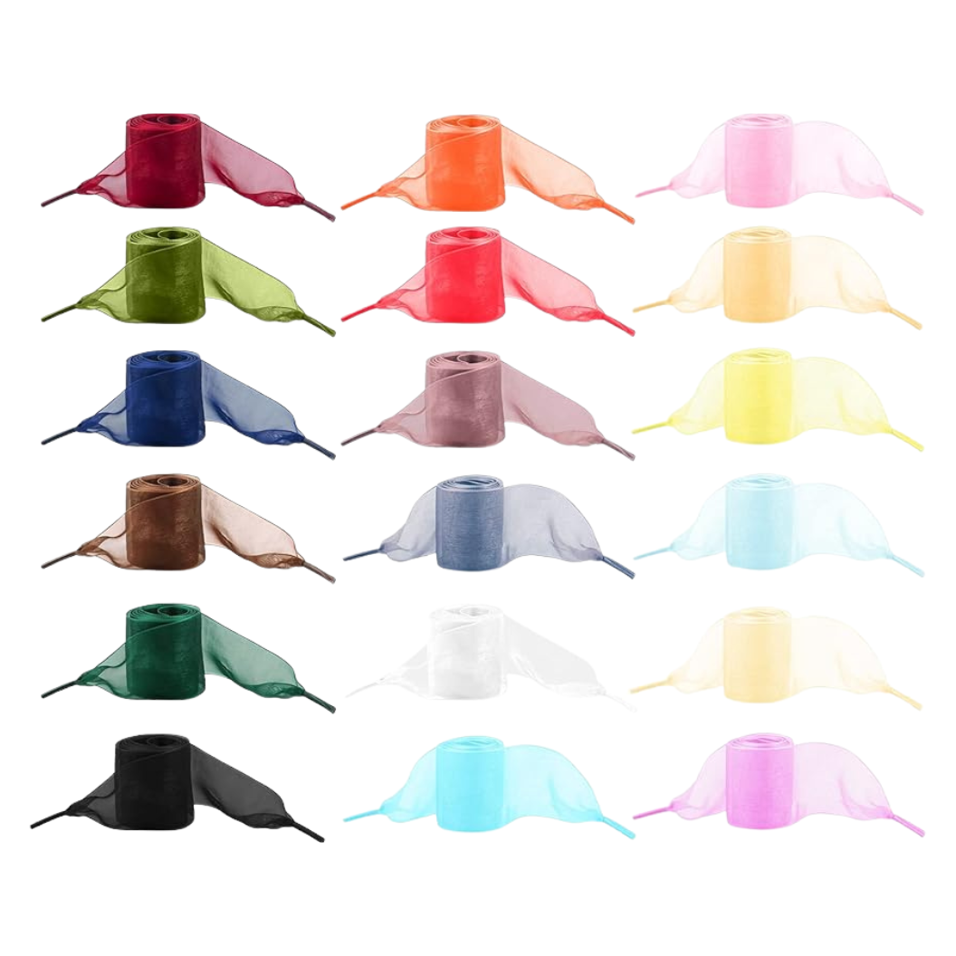 Assorted Chiffon Shoe Laces | Pack of 5
