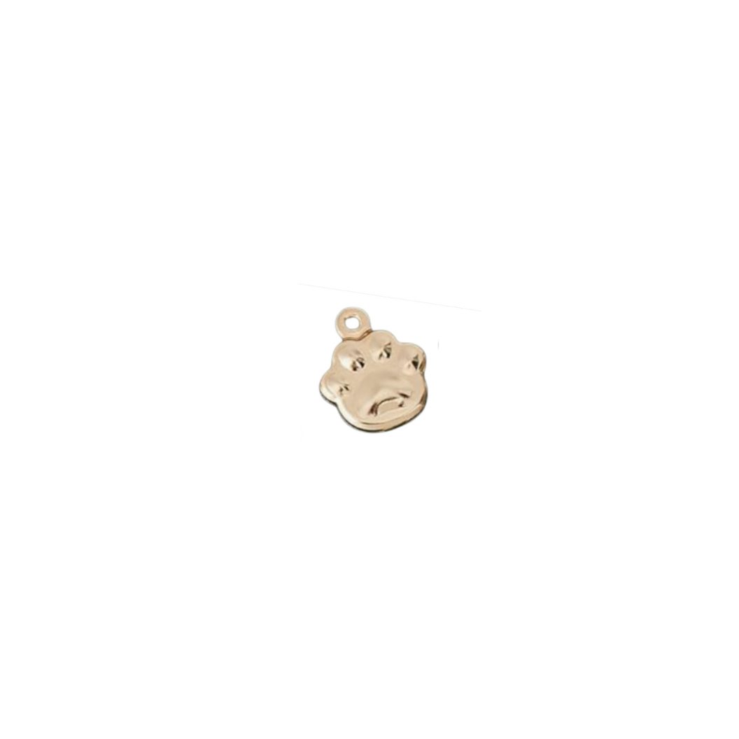 Front of the Gold Puppy Love Paw Print Charm