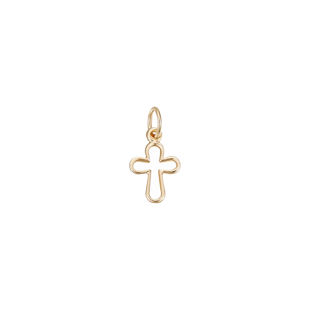 Front of the Gold Tiny Cross Charm