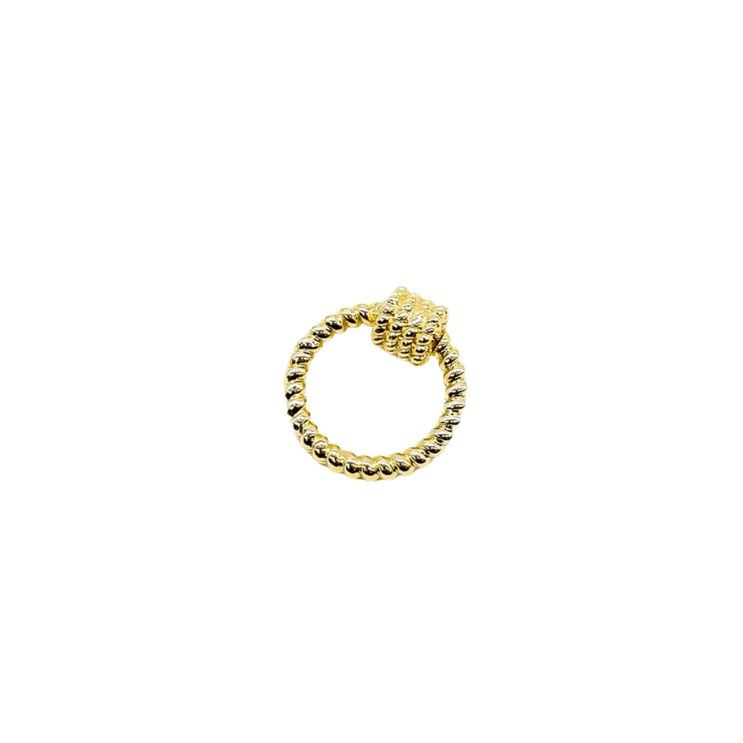 Front of Gold Round Bella Carabiner