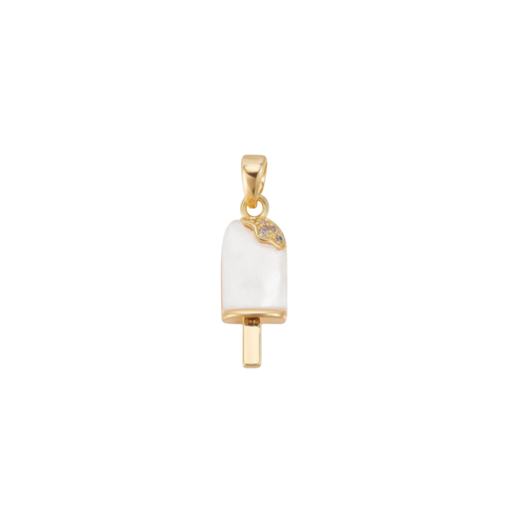 Front view of the Gold Dipped Popsicle Charm