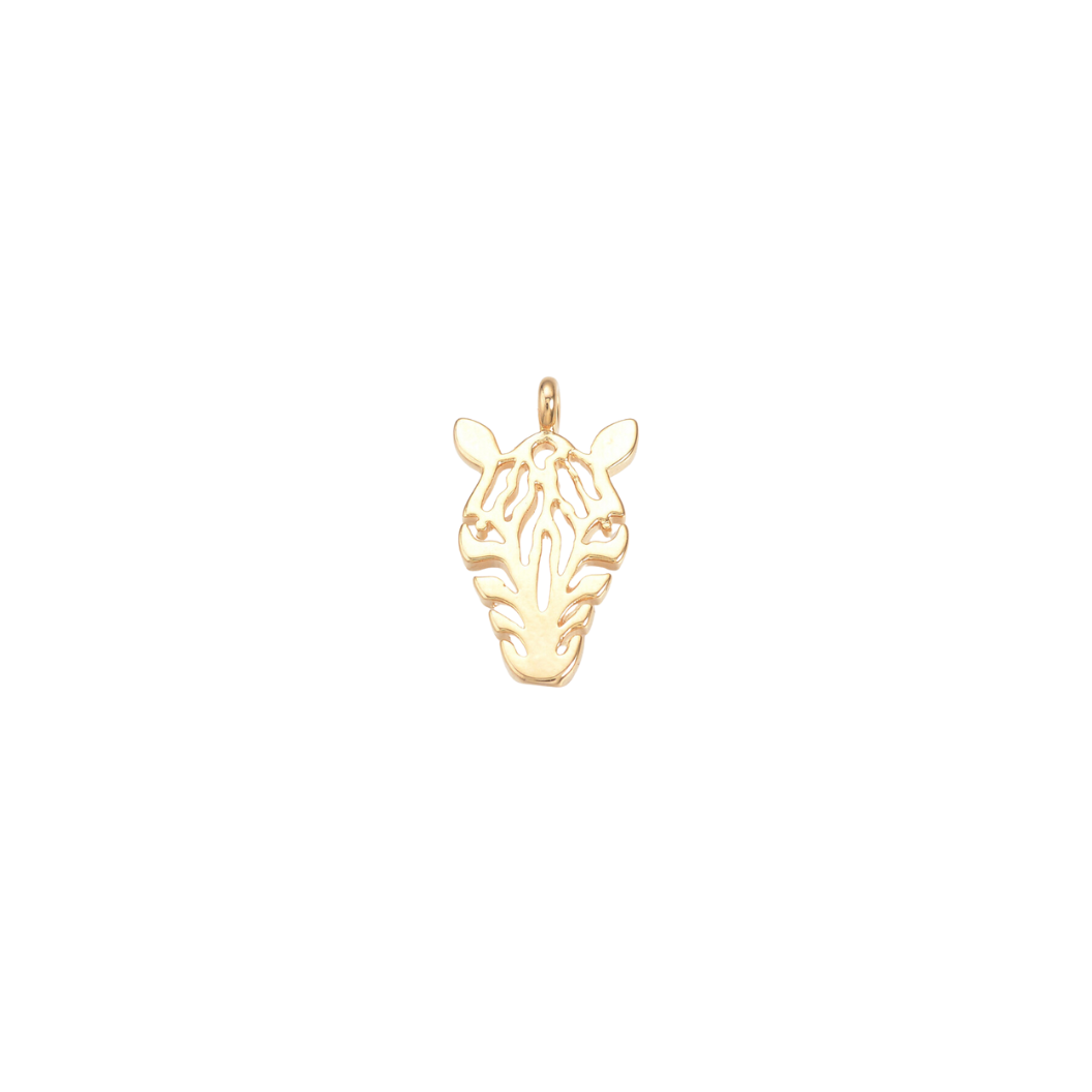 Front of Gold Zebra Charm