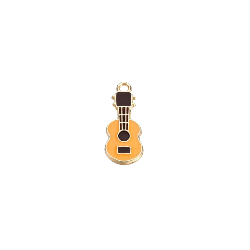 Front of the Gold Guitar Charm