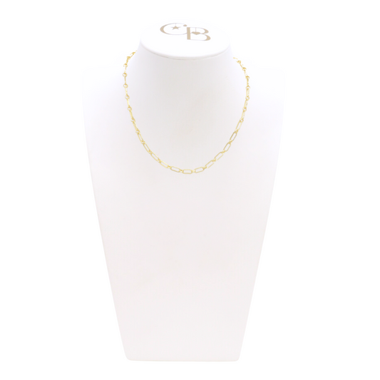 Front of Gold Paige Necklace on CB Bust