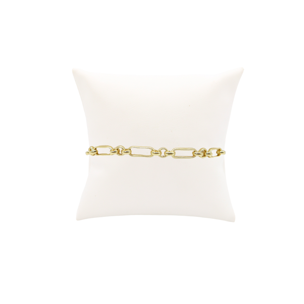 Front view of the Gold Anna Charm Bracelet