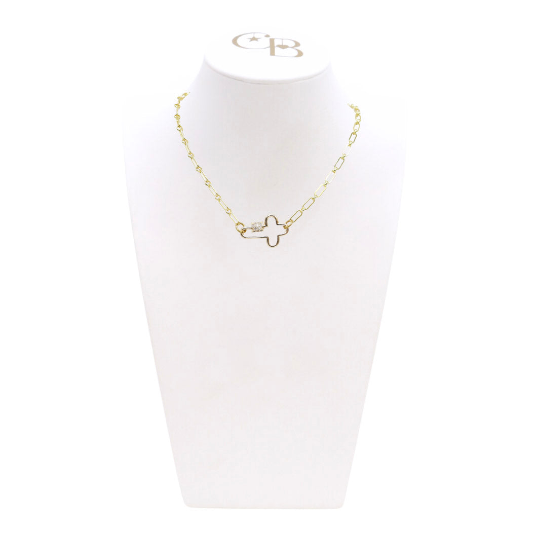 Gold Paige Necklace with Mary Carabiner