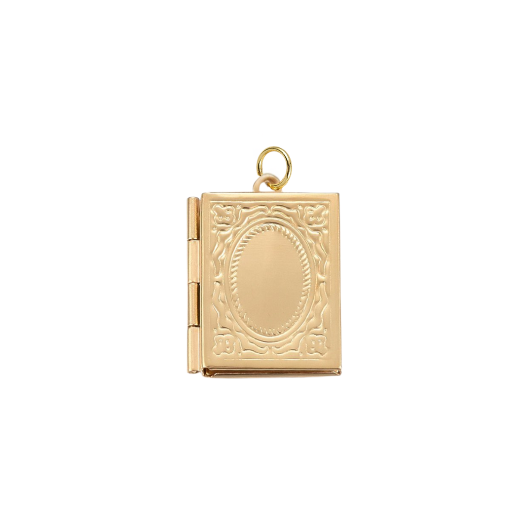 Gold Once Upon A Time Book Locket Charm
