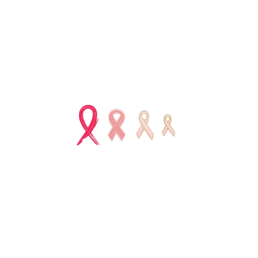 Breast Cancer Awareness Ribbon Patches | 1 pack of 4
