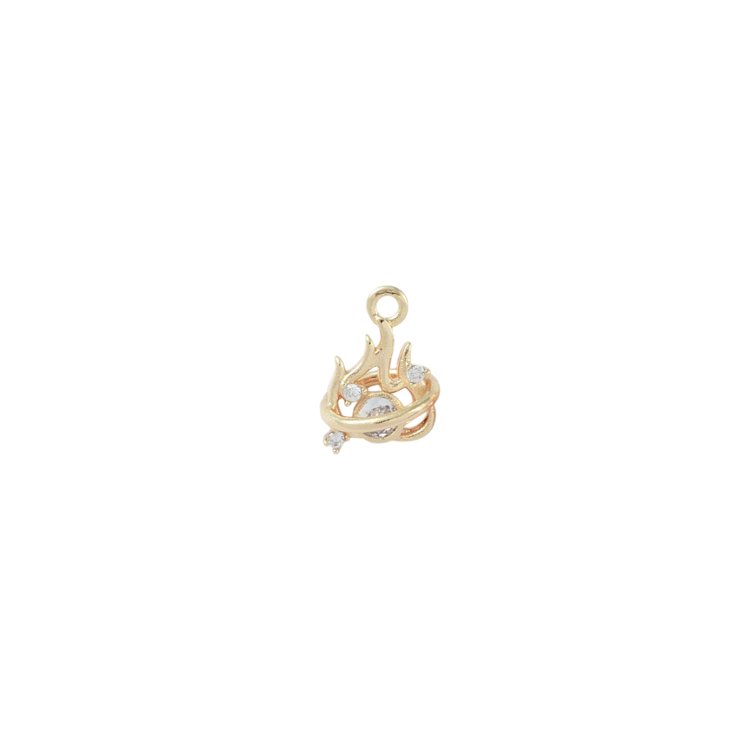 Gold Flame of Faith Charm