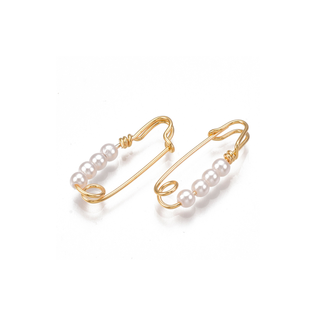 Front view of the Mini Pearl Brooch | Pack of 2