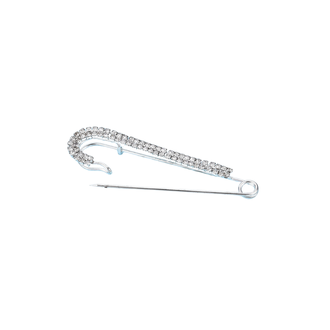 Silver Rhinestone Brooch | Pack of 2